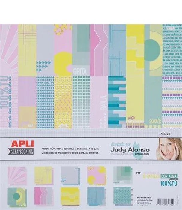 Hlavný obrázok produktu Vzorovaný karton Scrapbooking, 30,5 x 31,5 cm, APLI, "Judy"