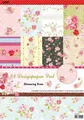 Vzorovaný kartón na scrapbooking, A4, kvetinový motív