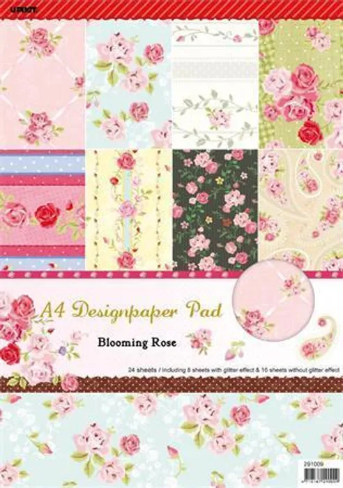 Hlavný obrázok produktu Vzorovaný karton Scrapbooking, A4, květinový motiv
