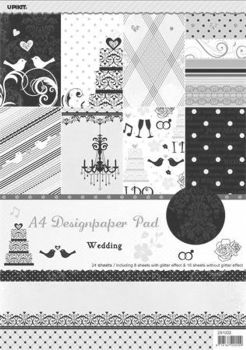 Hlavný obrázok produktu Vzorovaný karton Scrapbooking, A4, svatební motiv