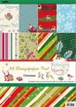 Vzorovaný kartón na scrapbooking, A4, vianočný motív