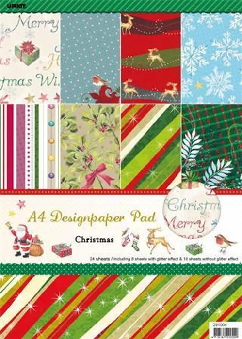 Hlavný obrázok produktu Vzorovaný karton Scrapbooking, A4, vánoční motiv