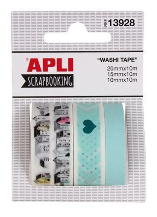 Hlavný obrázok produktu "Washi páska", lepicí páska, 15 mm x 10 m, 15 mm x 10 m, 10 mm x 10 m, APLI, "svět"