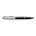 Waterman Carene Reflections of Paris SE DLX Black GT plniace pero hrot F