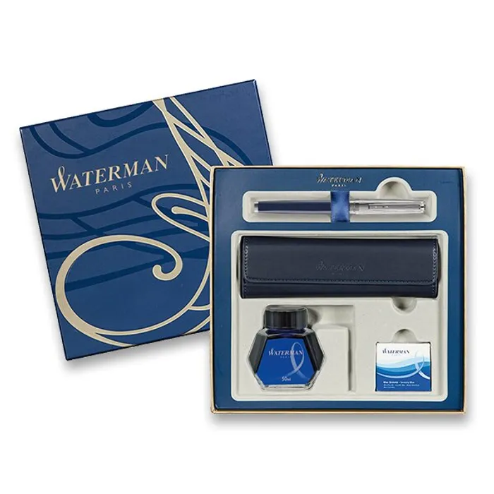 Hlavný obrázok produktu Waterman Exception Made in France DLX Blue CT plnicí pero, dárková kazeta s pouzdrem, inko