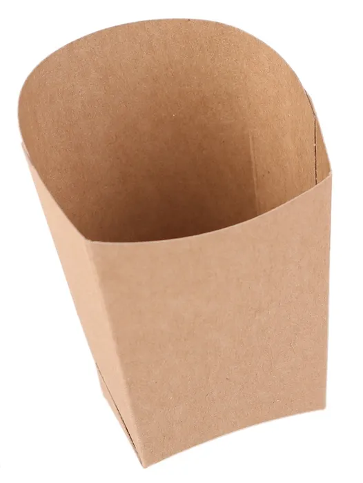Hlavný obrázok produktu Wrap KRAFT s tukovou bariérou 3,9 x 5,2 x 7,5 x 10 cm na hranolky [50 ks]
