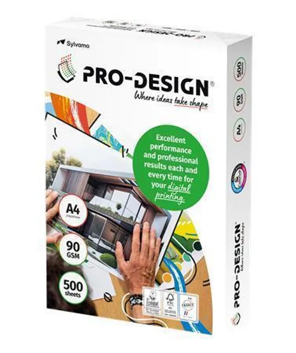 Hlavný obrázok produktu Xerografický papír, pro digitální tisk, A4, 90g, PRO-DESIGN [500 listů]