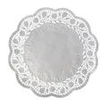 Dekoračná krajka (PAP) okrúhla biela priemer 40cm [100 ks]