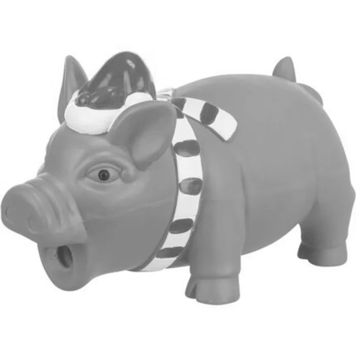 Hlavný obrázok produktu Xmas PIG - vánoční latexové prasátko, 16 cm, výplň polyester, šedá