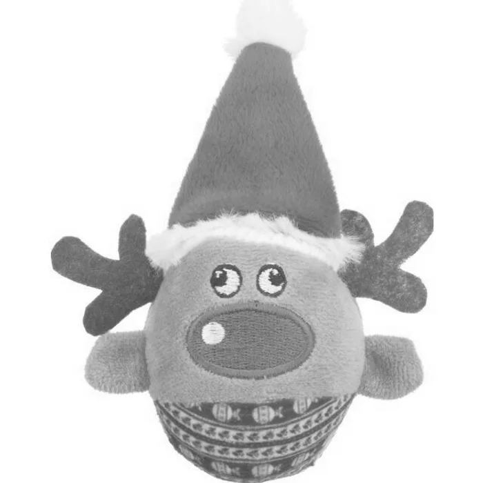 Hlavný obrázok produktu Xmas REINDEER - vánoční plyšový míček sob, chrastící, 6 x 12 cm