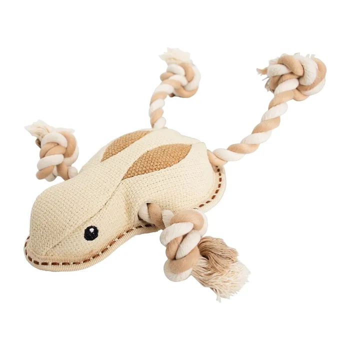 Hlavný obrázok produktu Žába na laně, 33 cm, robustní hračka pro psy, HIPHOP DOG, tkaná látka, přírodní