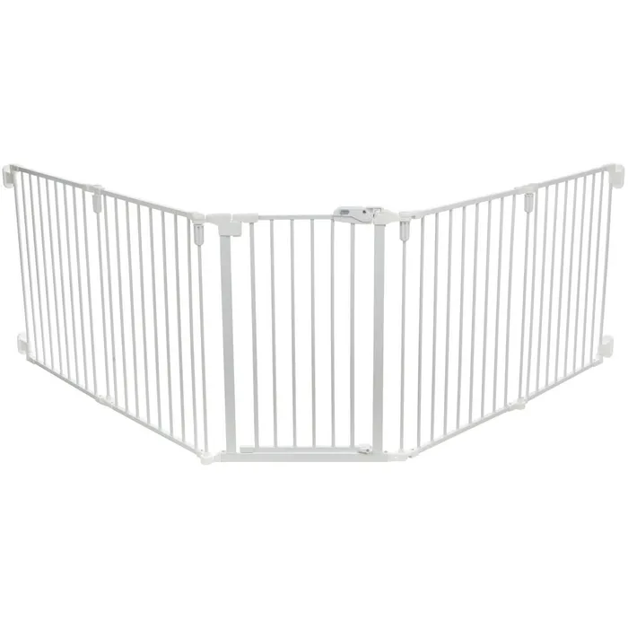 Hlavný obrázok produktu Zábrana pro psy s dvířky, 5 dílů, 62.5-300 x 76.5 cm, lakovaný kov