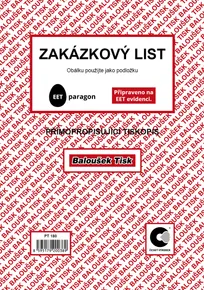 Zákazkový list A5 - EET PT180