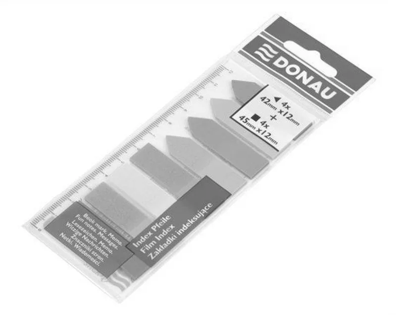 Hlavný obrázok produktu Záložky, okraj ve tvaru šipky, 8x25 lístků, 12x45/42 mm, DONAU, neonové barvy