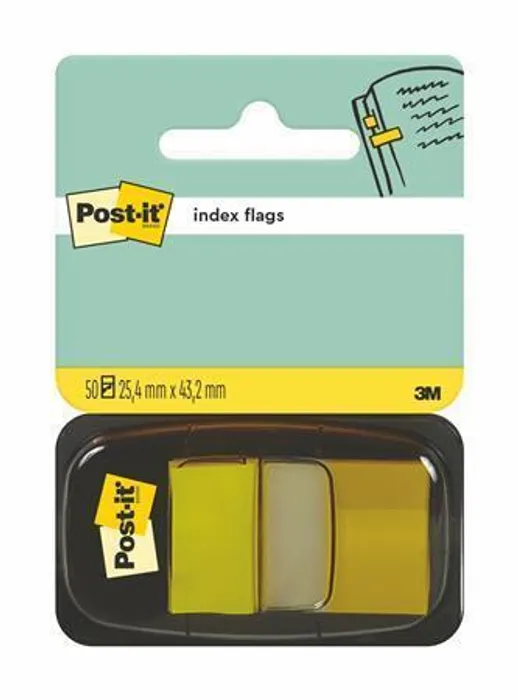 Hlavný obrázok produktu Záložky se zásobníkem, 50 lístků, 25x43 mm, žluté, 3M POSTIT