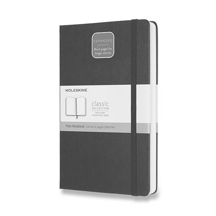 Hlavný obrázok produktu Zápisník Moleskine Expanded - tvrdé desky L, čistý, černý