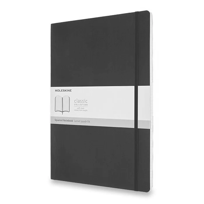 Hlavný obrázok produktu Zápisník Moleskine - měkké desky A4, čtverečkovaný, černý