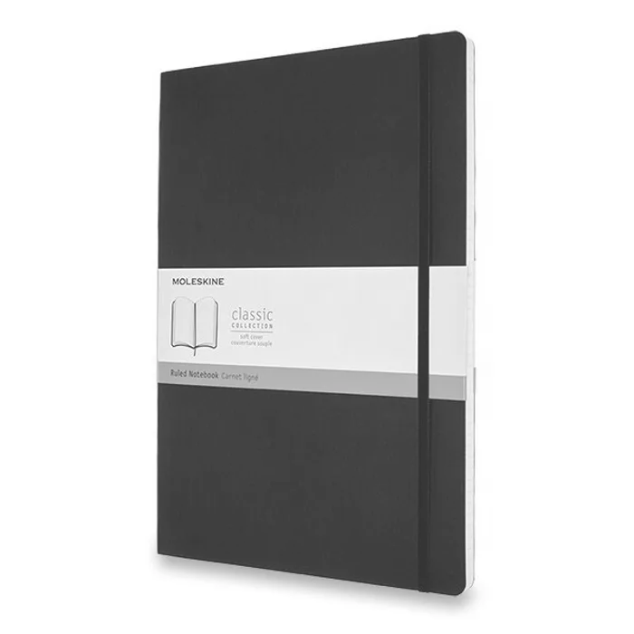 Hlavný obrázok produktu Zápisník Moleskine - měkké desky A4, linkovaný, černý