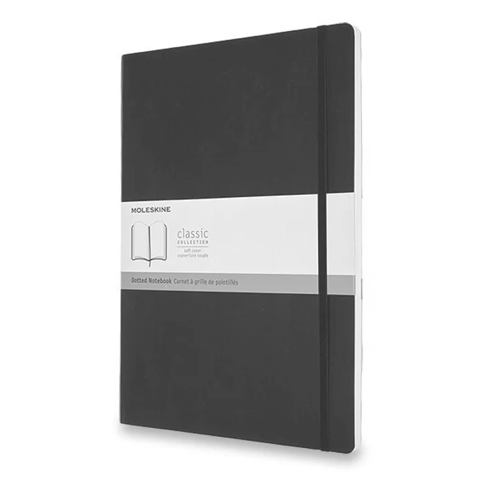 Hlavný obrázok produktu Zápisník Moleskine - měkké desky A4, tečkovaný, černý