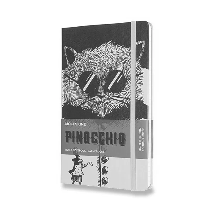 Hlavný obrázok produktu Zápisník Moleskine Pinocchio - tvrdé desky L, linkovaný, černý