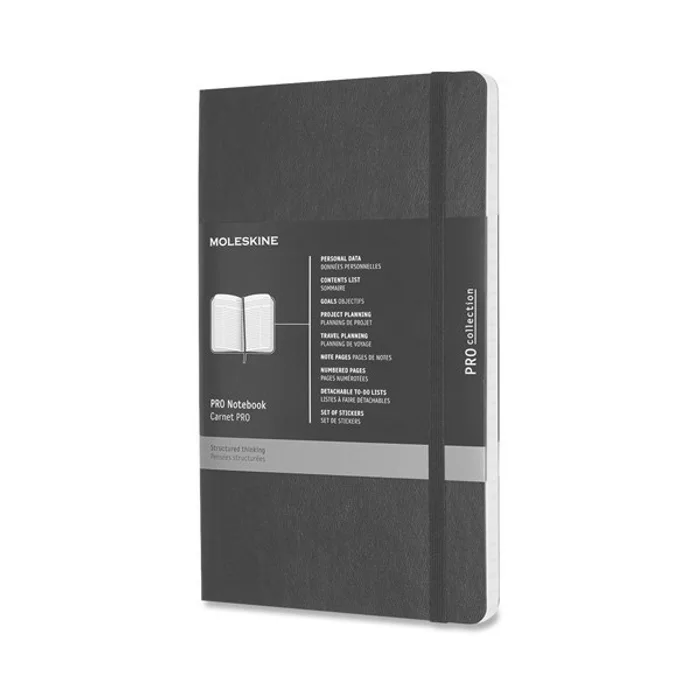 Hlavný obrázok produktu Zápisník Moleskine Professional - měkké desky L, černý, číslované strany