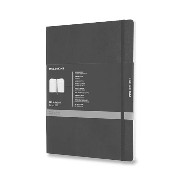 Hlavný obrázok produktu Zápisník Moleskine Professional - měkké desky XL, černý