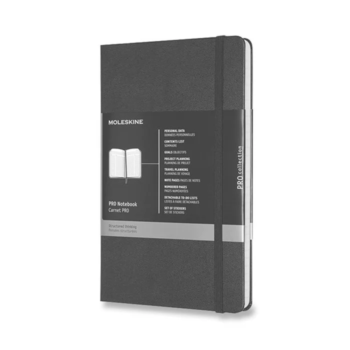 Hlavný obrázok produktu Zápisník Moleskine Professional - tvrdé desky L, černý