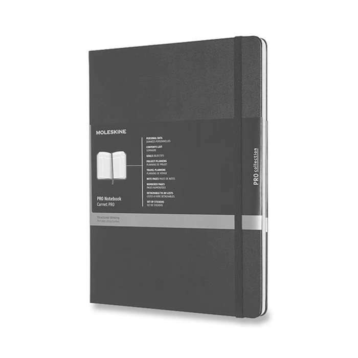 Hlavný obrázok produktu Zápisník Moleskine Professional - tvrdé desky XL, černý