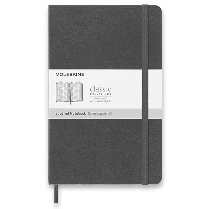 Hlavný obrázok produktu Zápisník Moleskine - tvrdé desky L, čtverečkovaný, výběr barev tm. modrý