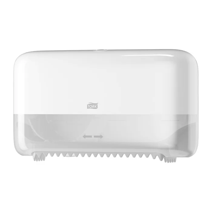 Hlavný obrázok produktu Zásobník na toalentní papír v roli bez dutinek TORK 558040 TWIN MID-SIZE bílý T7 [1 ks]