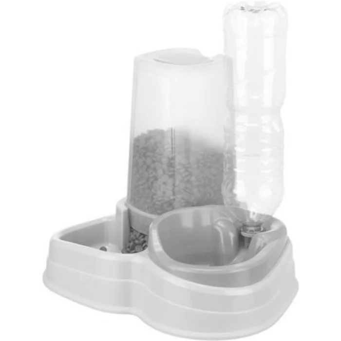 Hlavný obrázok produktu Zásobník na vodu a krmivo, 3,5 l/ 37 x 32 x 31 cm, plast, šedá/taupe