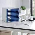 Zásuvkový box Leitz 10 zásuviek, Modrá