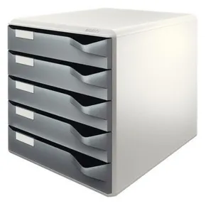 Zásuvkový box Leitz 5 zásuviek, šedá