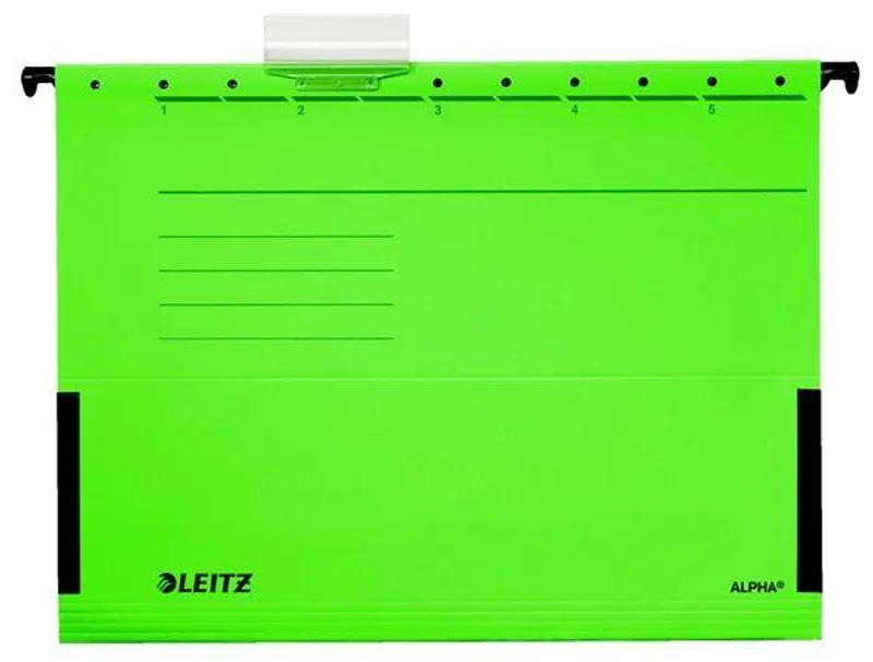 Hlavný obrázok produktu Závěsné desky Leitz ALPHA® s bočnicemi, Zelená [25 ks]