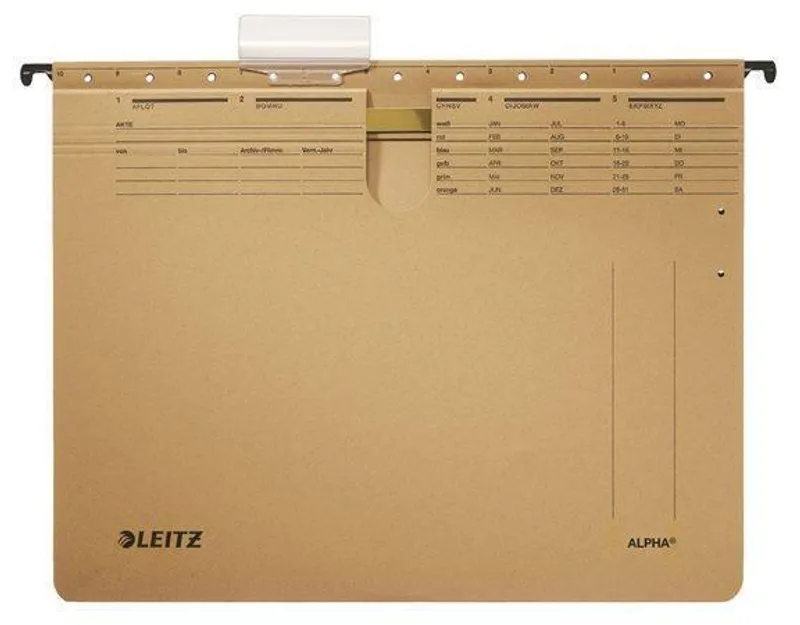 Hlavný obrázok produktu Závěsné desky Leitz ALPHA® s rychlovazačem, Přírodní hnědá [25 ks]