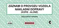 Záznam o prevádzke vozidla nákladnej dopravy alonž ET220