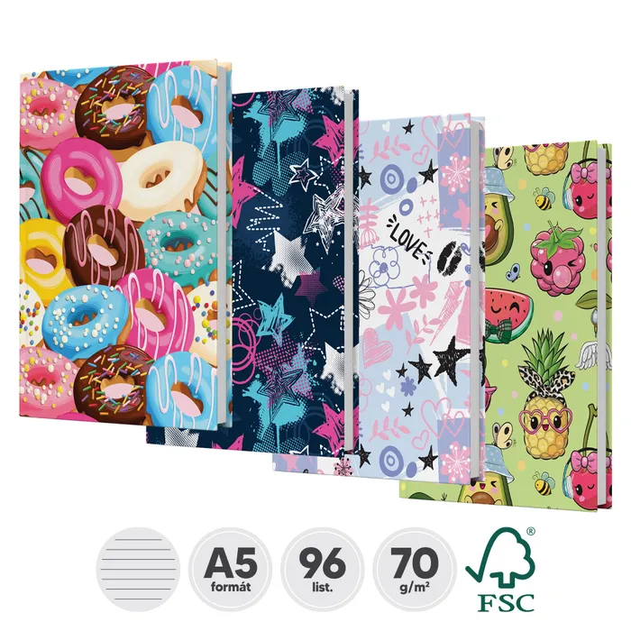 Hlavný obrázok produktu Záznamní kniha linkovaná A5 [96 listů]