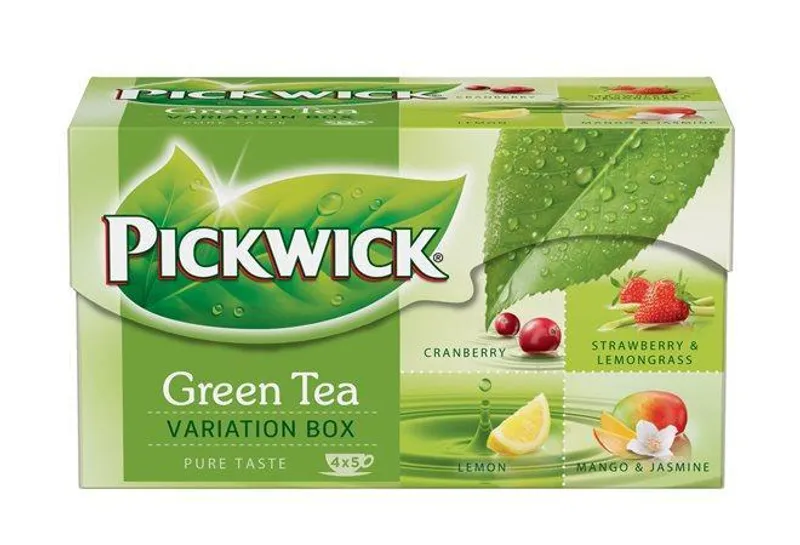 Hlavný obrázok produktu Zelený čaj, 20x2 g, PICKWICK, "Green tea variation", citrón, borůvky, mango-jasmín, jahody