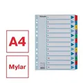 Zosilnené kartónové registre Esselte Mylar, A4, Mix farieb