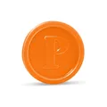 Žetón (PS) oranžový priemer 23mm [100 ks]