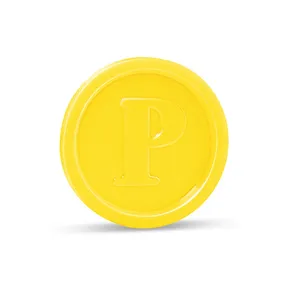 Žetón (PS) žltý priemer 23mm [100 ks]