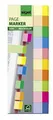 Značkovacie prúžky, 10x50 lístkov, 15x50 mm, SIGEL Transparent, mix farieb