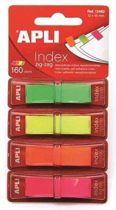 Hlavný obrázok produktu Značkovací proužky, 4 fluorescentní barvy, 160 ks, APLI
