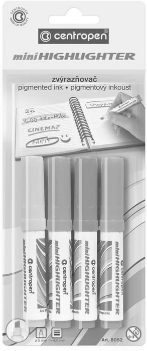 Hlavný obrázok produktu Zvýrazňovač 8052 MINI centropen sada 4 barvy