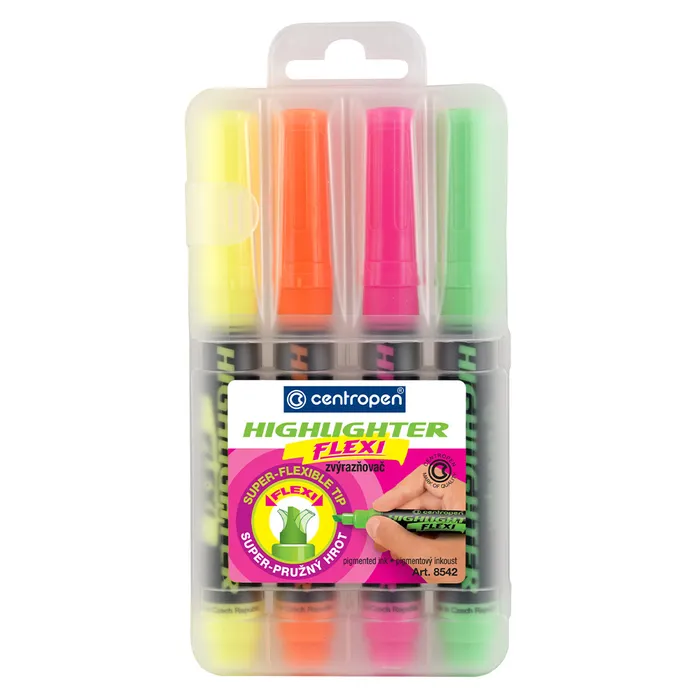 Hlavný obrázok produktu Zvýrazňovač 8542 Flexi sada 4 barvy