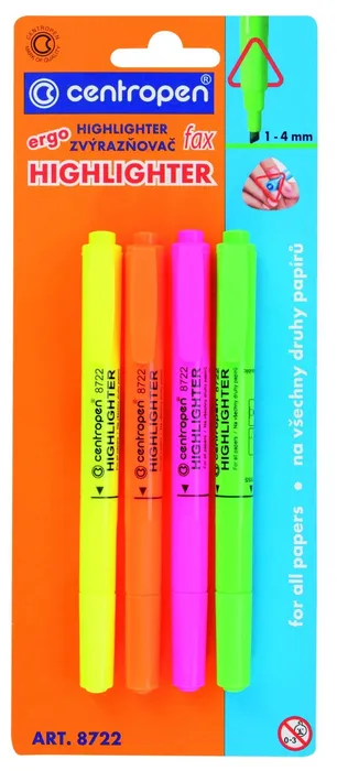 Hlavný obrázok produktu Zvýrazňovač 8722 1-4 mm sada 4 barvy