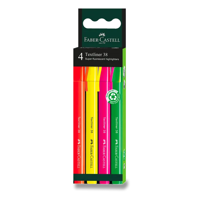 Hlavný obrázok produktu Zvýrazňovač Faber-Castell Textliner 38 sada 4 ks