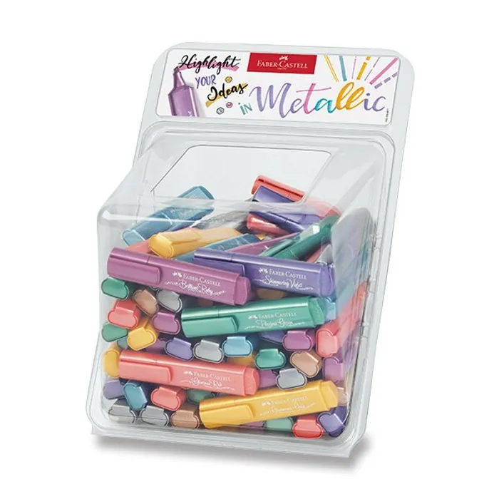 Hlavný obrázok produktu Zvýrazňovač Faber-Castell Textliner 46 Metallic dóza, 100 ks