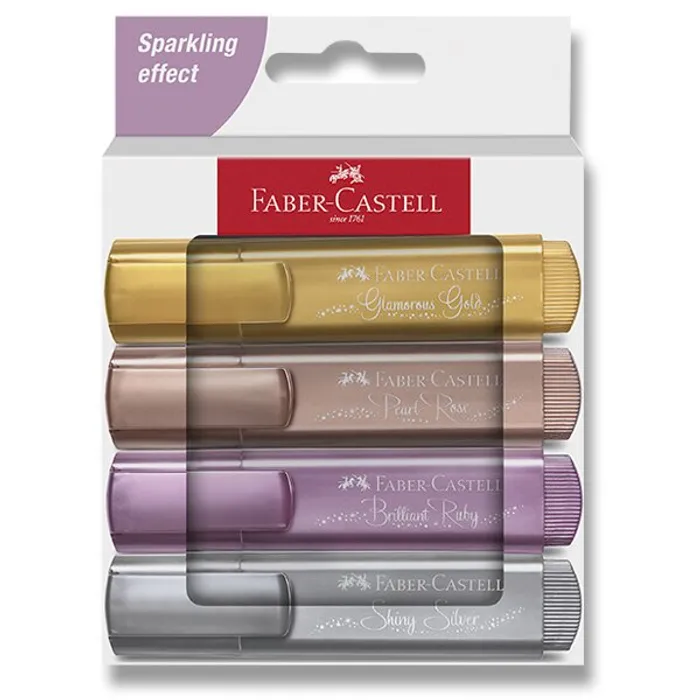 Hlavný obrázok produktu Zvýrazňovač Faber-Castell Textliner 46 Metallic sada 4 barev