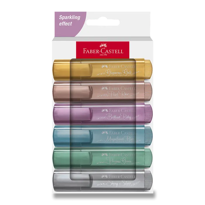 Hlavný obrázok produktu Zvýrazňovač Faber-Castell Textliner 46 Metallic sada 6 barev